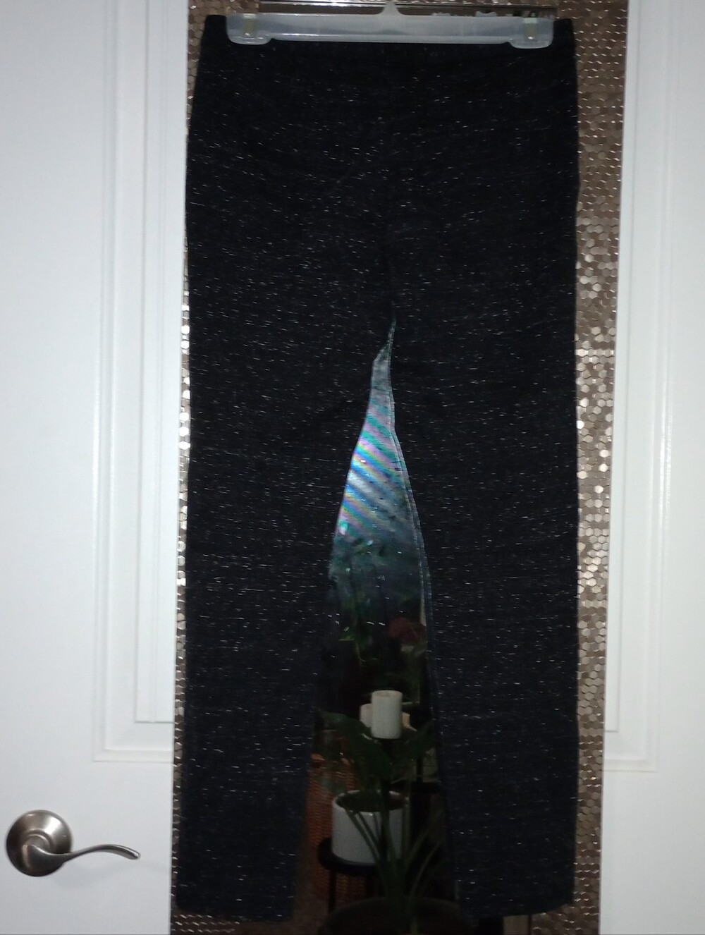 ATM Melange Ponte Skinny Moto Pant Black Speckle - Picture 9 of 12